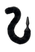 Plug anal silicone queue de chat noir